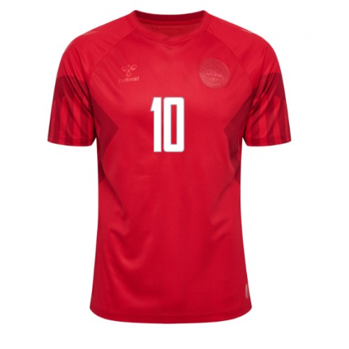 Danmark Christian Eriksen #10 Hjemmebanetrøje VM 2022 Kort ærmer